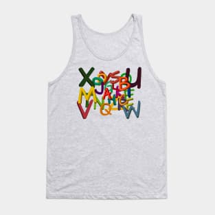 Carton and Color Alphabet Tank Top